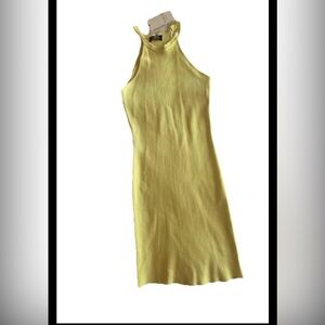 NWT Vici Ribbed Racerback Yellow Mini Dress Size Medium